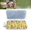 30Pcs Fishing Baits Artificial Soft Shrimp Lures Realistic Looking Vibrant Color Mini Size Soft Baits Fake Lures with Sharp Hooks