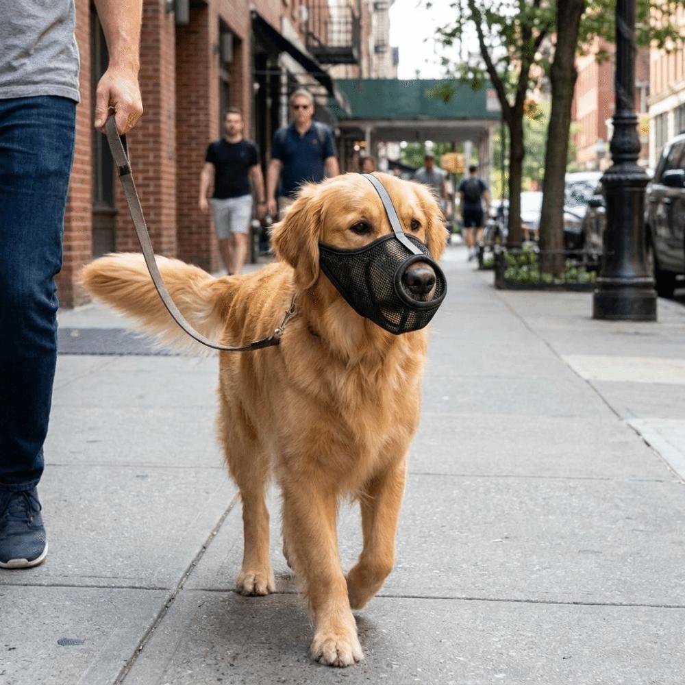 Breathable Mesh Puppy Mouth Cover Washable Dog Face Cover Portable Dog Muzzle Pet Supplies