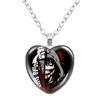 Jeff And Jane The Killer Necklace Anime Creepypasta Creepy Pasta Ticci Toby Creative Cartoon Glass Cabochon Heart  Pendant Gifts