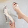 Shoes for Women Summer New Fashion Slip-on Women High Heels Crystal Wedge Shoes Female Peep Toe Casual Sandals Woman Slippers