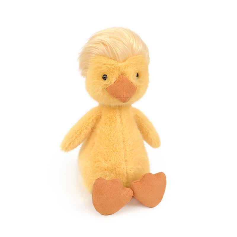 Funny Yellow Duck Plush Toy Homemade hairstyle Duck Plush Doll for Boys And Girls To Accompany Sleeping Gifts Brithday Gift