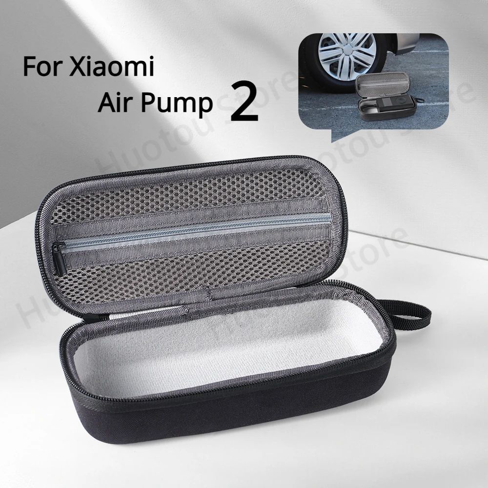 Portable Hard Shell Storage Case for Xiaomi 1S 2 Air Pump Protective Dustproof Shockproof Carrying Bag with Zipper Compartment and Handle