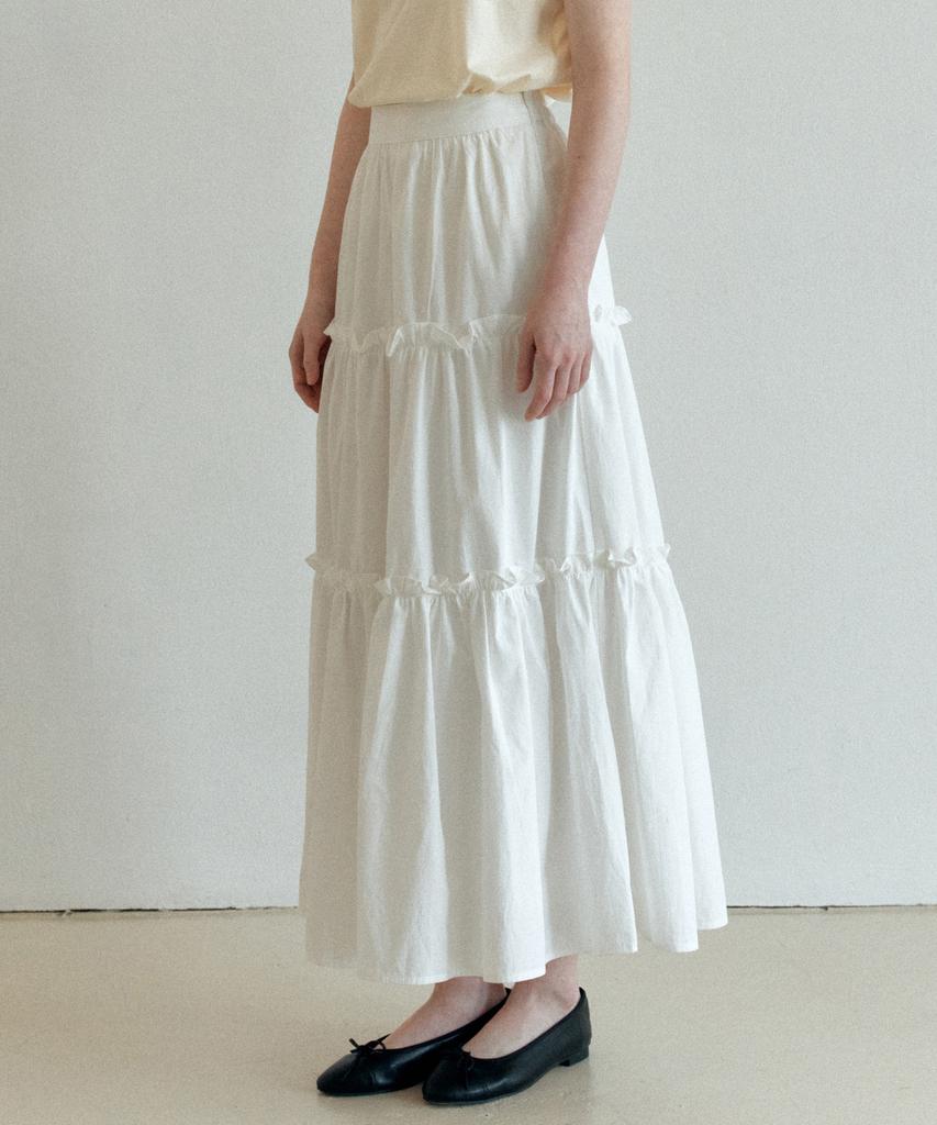 Yeoppe Layered Frill Skirt_White