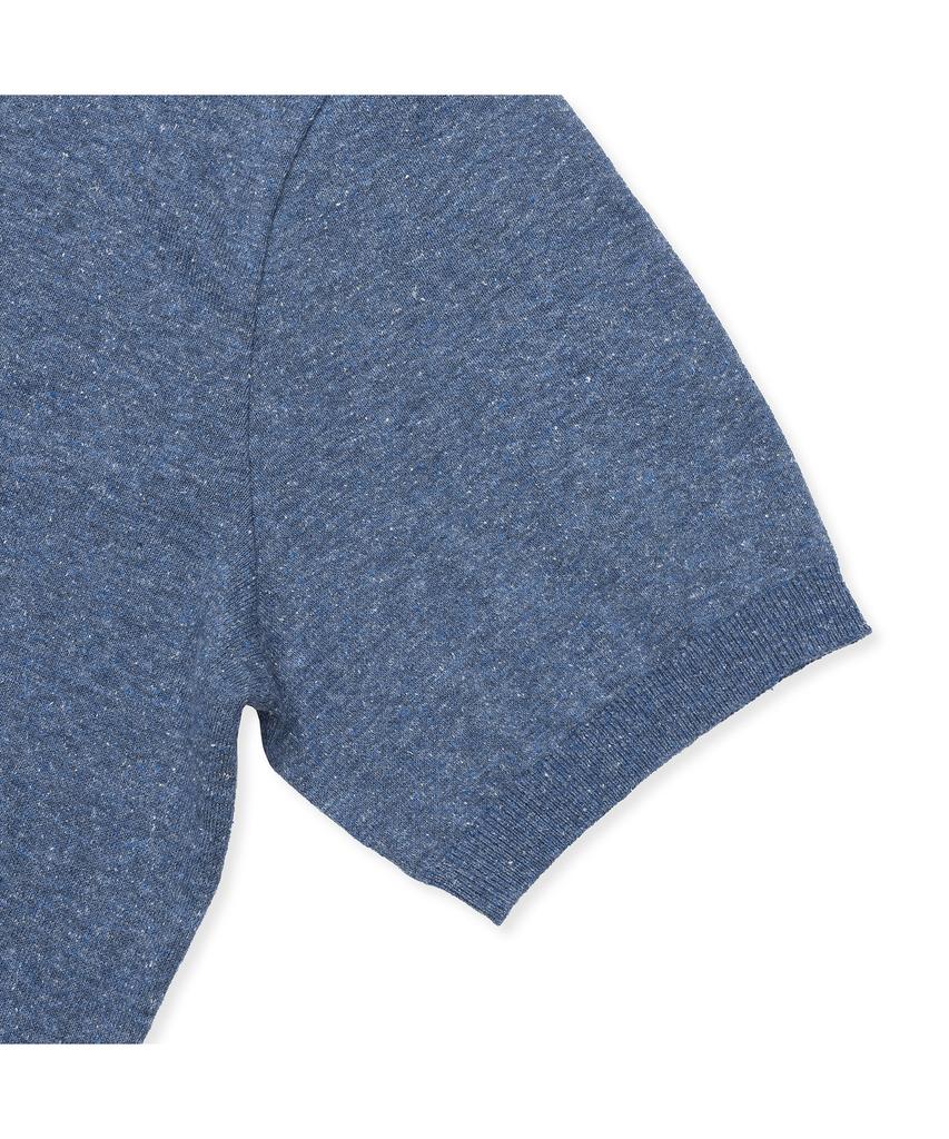 PRODESHIRT Vintage Soft Linen Open Collar Knit (Sunset Blue)