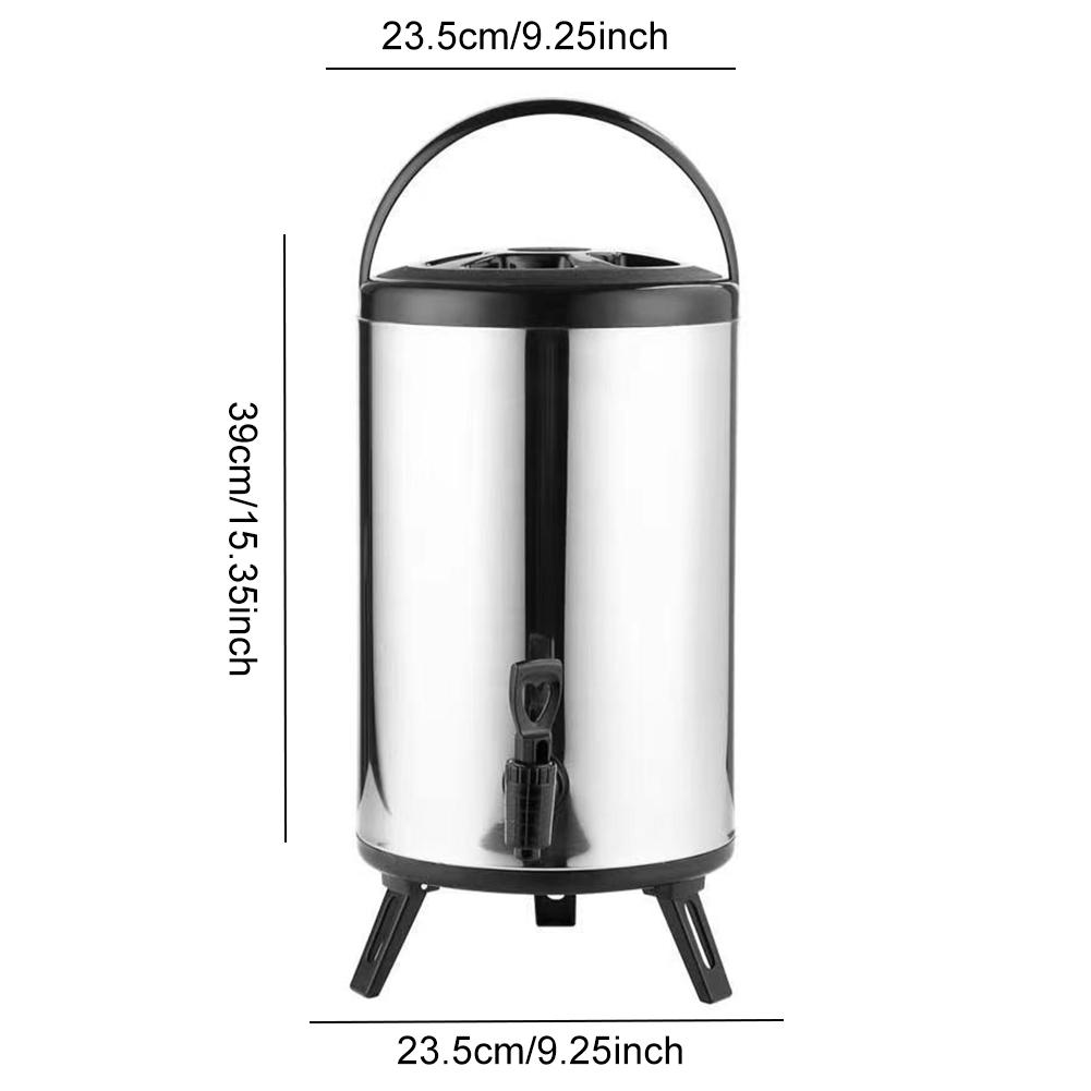 Ведро с двойной изоляцией, нержавеющее, изолированное 6/8 л с краном, диспенсер для напитков для дома, улицы, горячих напитков