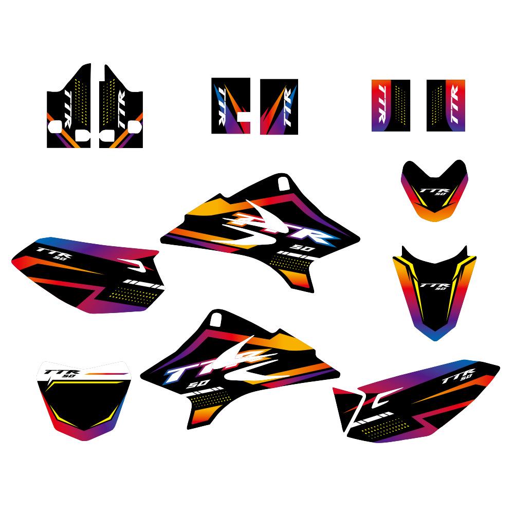 Полный комплект наклеек для Yamaha TTR50 (2006-2015 гг.) - Графические стикеры для фона