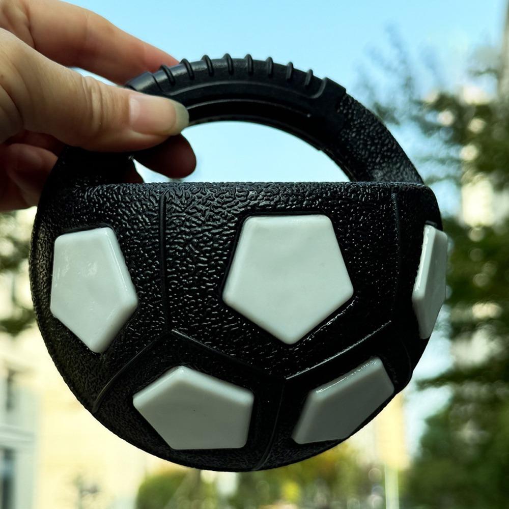 Игрушки для животных Собака Футбольный мяч Прочные для чистки зубов и тренировки Интерактивные пищащие Питомец Футбол ТПР с ручкой