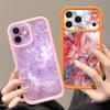 Акварельный цветочный мраморный чехол для iPhone 18 Pro Max Ударопрочный бампер Мягкая силиконовая крышка для iPhone 17 16 15 14 13 Pro Max 17E