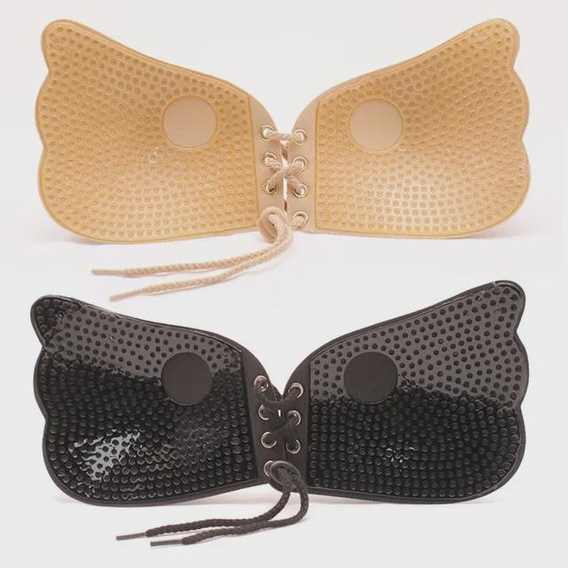 Silicone Push-Up Breast Pasties: Strapless, Invisible Nipple Covers for Small Busts, Ideal for Wedding Dresses.