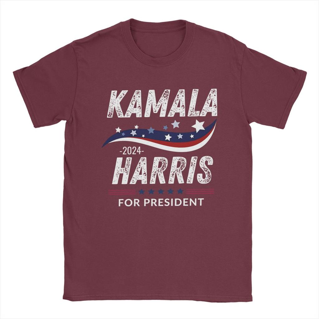 Kamala Harris President Election T Shirts Apparel for Men Women 100% Cotton Fun T-shirt Short Sleeve Tops Birthday Gift