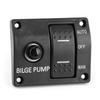Bilge Pump Control Rocker Switch Panel Bilge Pump 3 Way Panel Long Durability Black ABS Plate for 12V 24V  Boat Bilge Pump