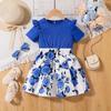 Girls Fashion Dress Summer Children Sweet Floral Princess Dress
