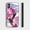 Чехол для телефона Senjougahara Hitagi из аниме Серия Monogatari Для iPhone 17 Air 16 15 14 13 Pro Max 11 12 Черный силиконовый чехол