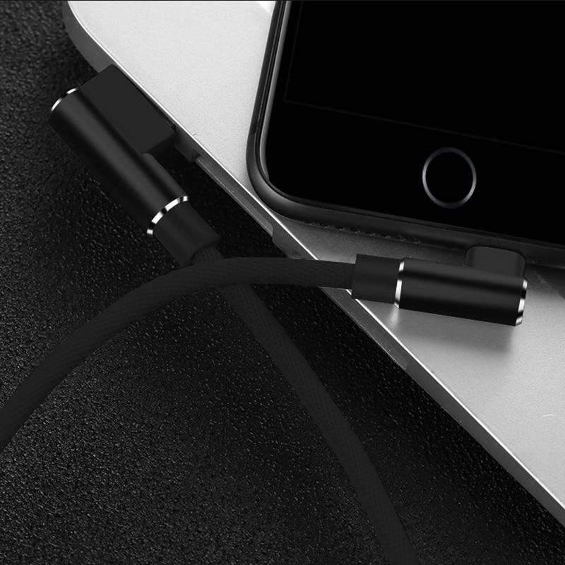 90-градусный USB-кабель, зарядный кабель, провод для передачи данных для iPhone 6 S, 6S, 7, 8 Plus, 5 5S X XR 11 Pro Max, iPad Phone Origin, длина, 3 м, быстрая зарядка