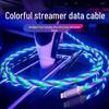 Luminous Fast-Charging Data Cable with Colorful Flowing Light for Huawei, Apple, and Android Type-C Devices
