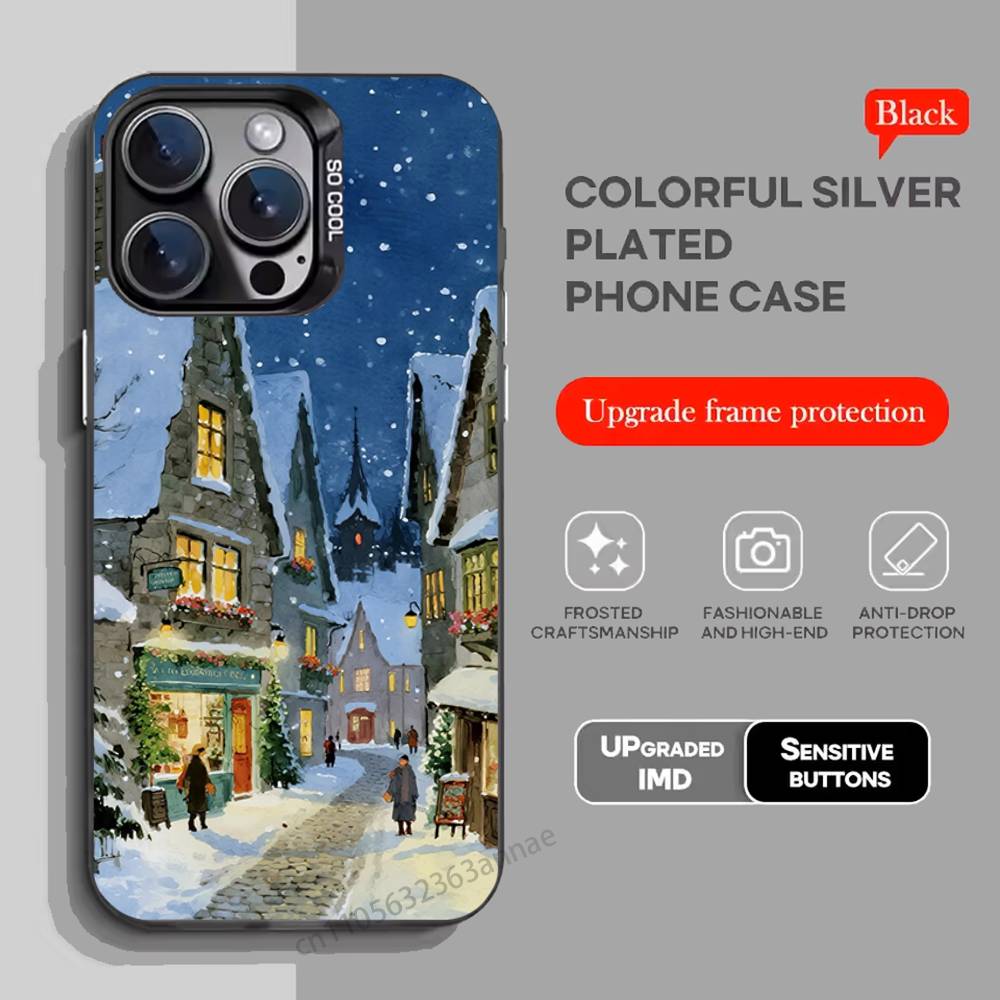 Cartoon Christmas Style Phone Case for iPhone 15 16 Pro Max Air SE 11 13 Pro 14 Plus 12 11Pro 15Pro Max 16e Cover