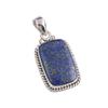 Подвеска из натурального лазурита, ручная работа, из чистого серебра 925 пробы, 1,50 дюйма, o1O76