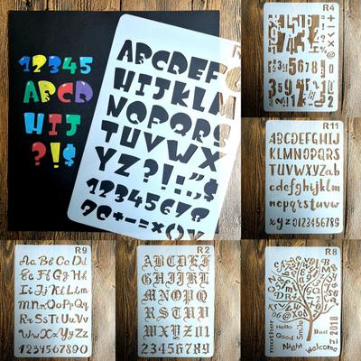 Буквы Цифры DIY Craft Стены Картина Декоративный Трафарет Тиснение Шаблон