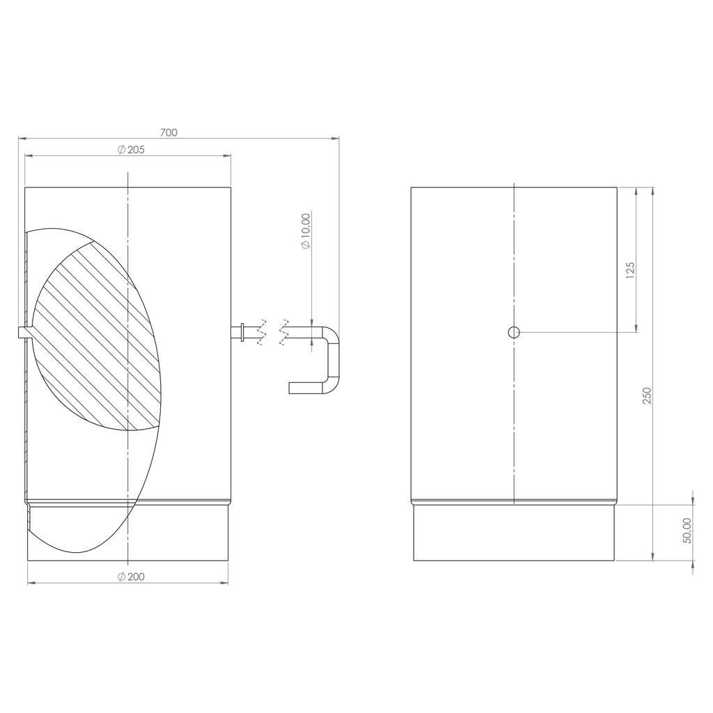 Демпфер Ø 200 черный
