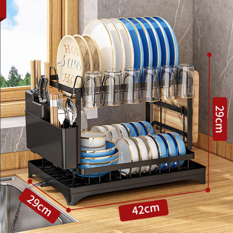 Kitchen Dish Rack Household Chopsticks Knife and Fork Storage Rack Countertop Drying Rack