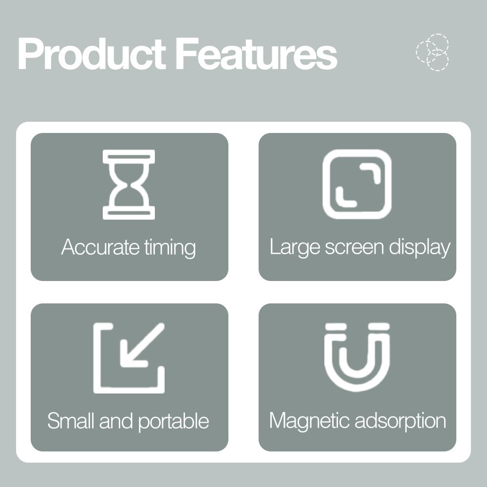 Kitchen Cooking Timers Magnetic LCD Digital Screen Timer Alarm Clock Loud for Cooking Baking Sports Games