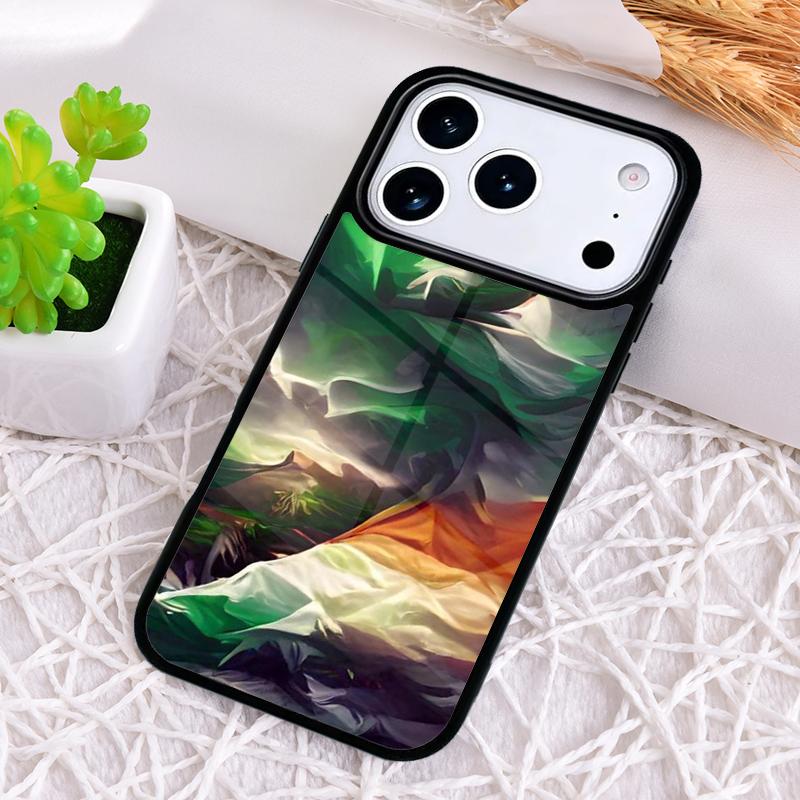 Шелковые Флаги Ирландии Ударопрочный Чехол для Телефона для iPhone 17 Air 16e 15 11 12 14 13 Pro Max Чехол Coque