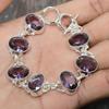 Amethyst Gemstone Handmade Solid 925 Sterling Silver Bracelet For Thanksgiving
