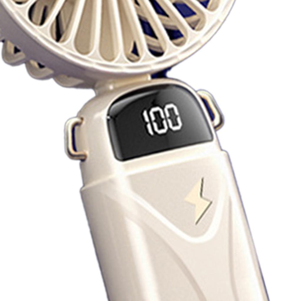 USB-перезаряжаемый портативный вентилятор с 5 регулируемыми скоростями ветра, мини-портативный вентилятор с цифровым дисплеем, 800 мАч