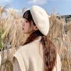 Keep Warm Women Wool Berets Plush British Beanie Hat Vintage Painter Caps  Winter