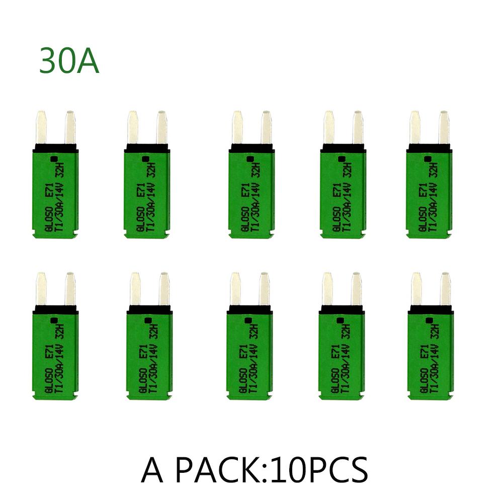 IZTOSS 10PCS 5-30A 14V Small Blade Fuse Automatic Reset Fuse Circuit Breaker Current Overload Protector for Car Truck Boat RV Circuit Breaker 6