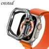 Чехол для Apple Watch Case ultra 49мм 44мм 40мм 45мм 41мм аксессуары Защитная пленка для экрана ТПУ+ПЭ Защитный бампер iWatch series 9 8 7 SE 6 5