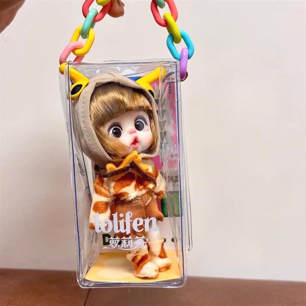 13см Мини-кукла BJD шарнирное тело Улыбающееся удивленное выражение Лица Куклы для девочек Серия Animal Dress Up Подарок для девочки Аниме SD