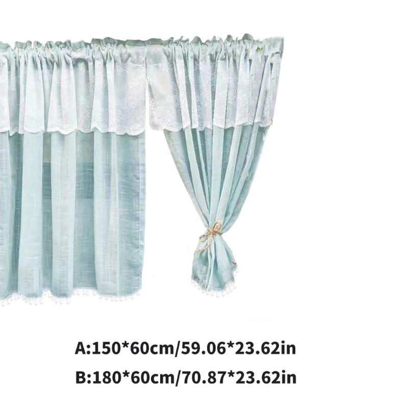 Светло-синяя оконная штора в мягких синих тонах Долговечность Полиэстер для Кухонь и Кафе Элегантная и Пропускающая воздух Штора для Кафе