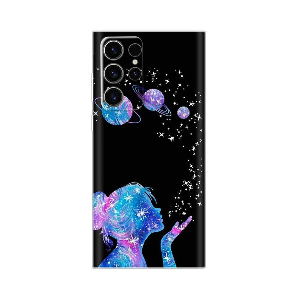Чехол для Samsung S24 Ultra Мягкий силикон Расписная крышка для телефона Для Samsung Galaxy S24 Ultra S24+ Плюс S24 FE Чехлы Coque Funda Сумка