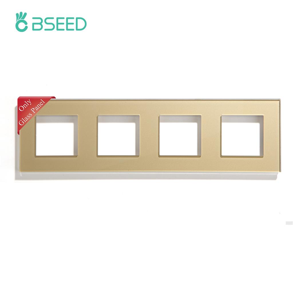 Bseed EU UK Россия Стандарт Жемчужный Хрустальный Стеклянный Рамка Белый Черный Золотой Серый Настенная Розетка DIY Часть Обустройство Дома Декорация