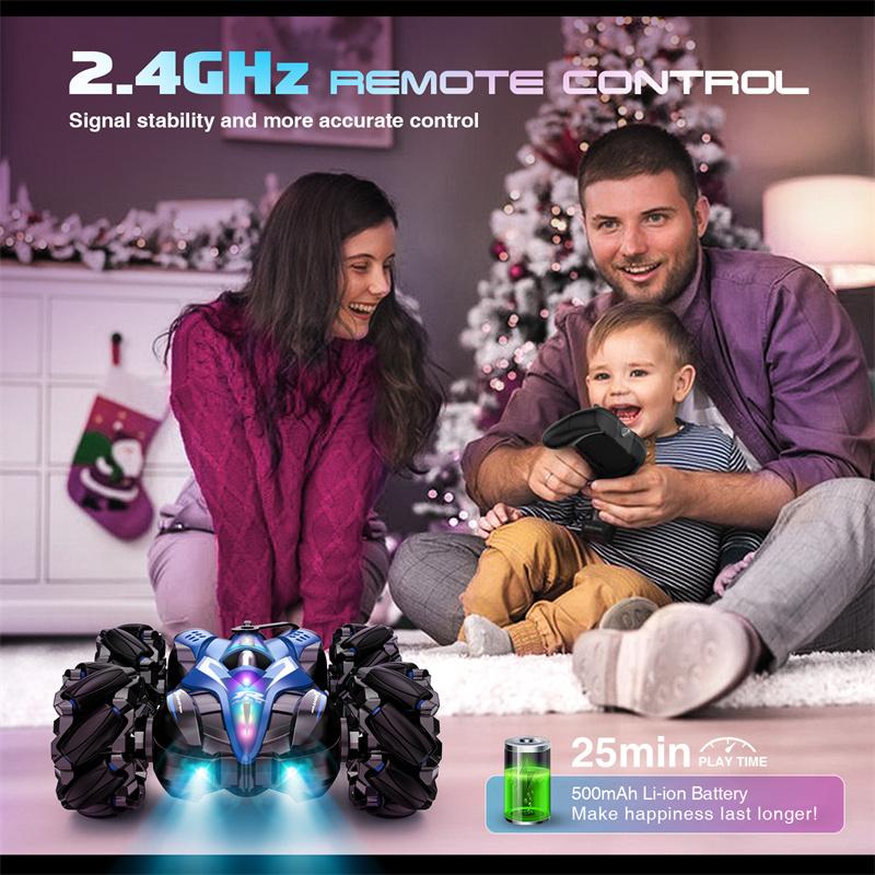 F1 Дрифт-кар с управлением жестами, Трюковая машина с дистанционным управлением 2,4 ГГц, Светодиодная трюковая машина с синхронизацией музыки, Игрушка для детей