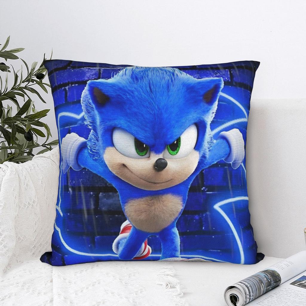 Декоративные Наволочки Мультяшные S-Sonic Мерч Дом Чехол на Подушку Наволочка На Молнии Несколько Размеров