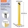Safety Bollard, 42 Inch Height Bollard Post, 4.5 Inch Diameter Steel Pipe Safety Bollard Post, Yellow Steel Bollard, Steel Safety Bollard with 8