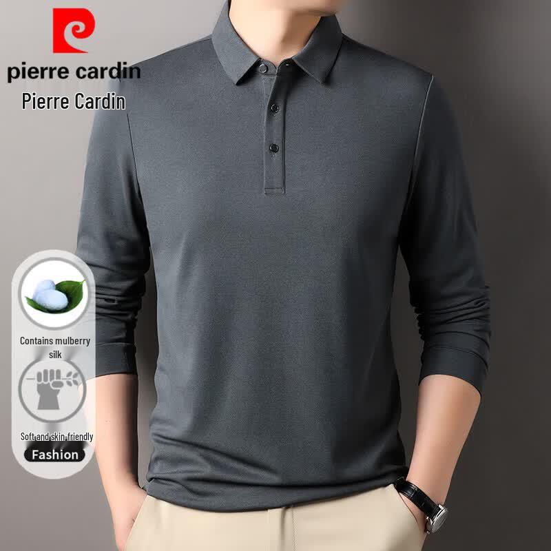 Pierre Cardin Men's Long-Sleeve Cotton Polo Shirt