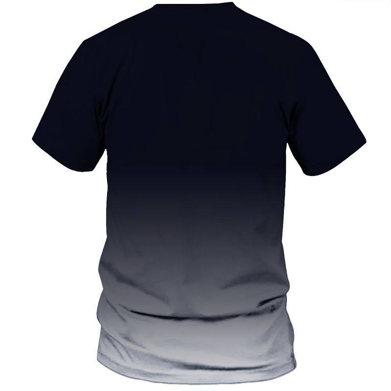 Alphabet 3D Printed Short Sleeved T-shirt Summer Breathable Polyester Simple Round Neck Top