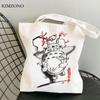 Totoro Shopping Bag Jute Bag Canvas Tote Shopper Shopping Reusable Bag Jute Net Sac Cabas Custom