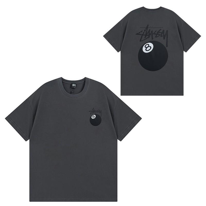 Mens Casual Short Sleeve Cotton T-Shirt With Letter Print Loose Fit Streetwear Style