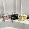 Rhombus Chain Bucket Bag Summer New Simple Temperament Shoulder Bag Exquisite Shoulder Bag