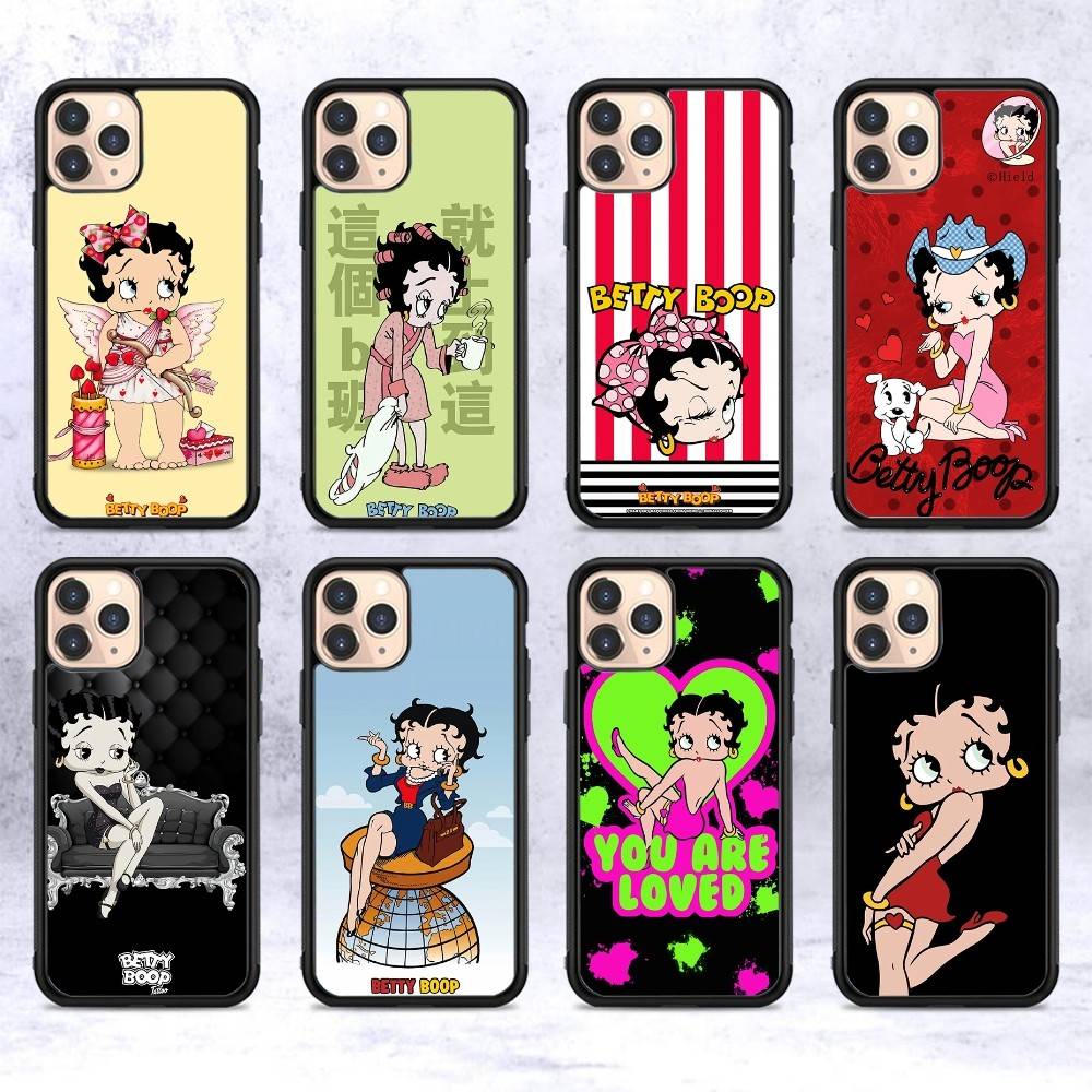 B-Betty-Cute-B-Boop For iPhone 11 12 13 14 15 16 17 Pro Max Plus TPU+PC Shockproof Back Phone Cases