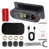 Солнечная TPMS Система мониторинга давления в шинах автомобиля Сигнализация Манометр давления воздуха в шинах Предупреждение о температуре С 4 датчиками