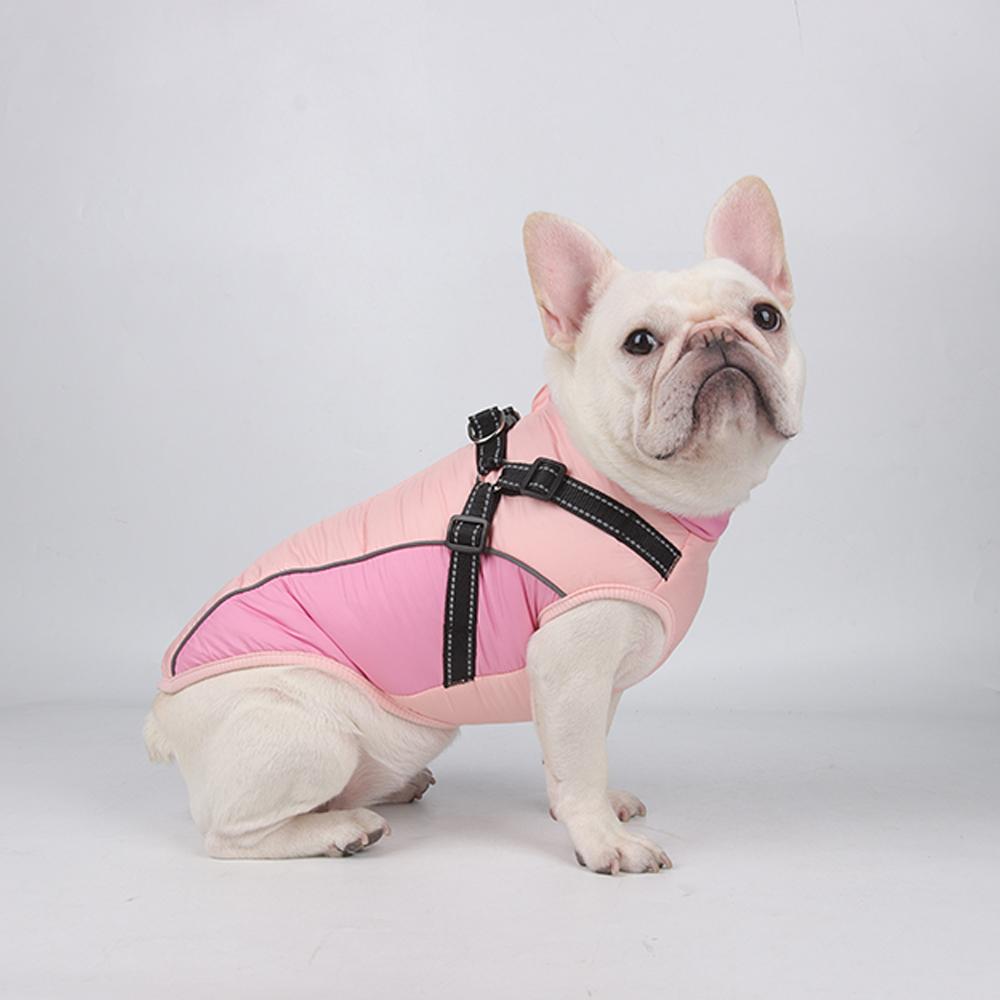Зимнее пальто для собак Одежда для домашних собак Светоотражающая зимняя теплая куртка для маленьких средних собак Жилет для кошек в холодную погоду Жилет Пальто Одежда для французского бульдога