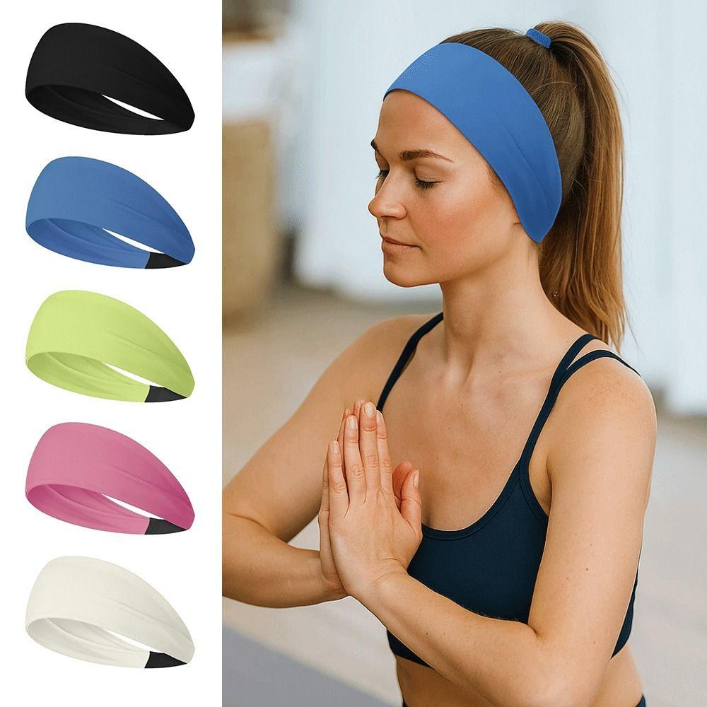 Non-Slip Sports Headband Pure Color Fitness Hairband New Knitted Yoga Headband Running