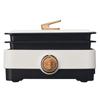 Doshisha Compact Hot Plate with Smoke Reduction Plate and Recipe Book Natural Wood