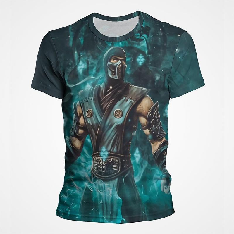 Игровые футболки Mortal Kombat с 3D-печатью, летние, для мужчин и женщин, повседневная мода, оверсайз, с коротким рукавом