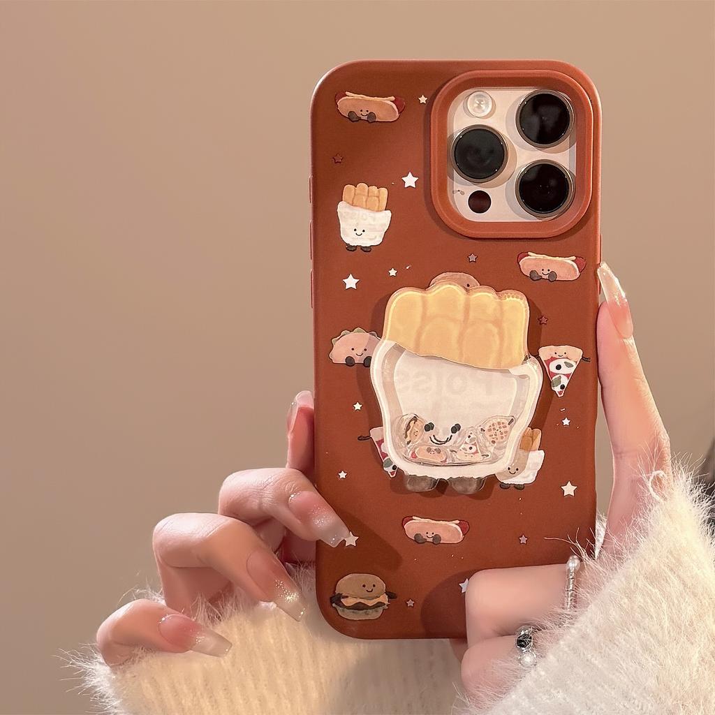 Веселая картошка фри шейк музыка чехол для мобильного телефона iphone16 apple 17promax силикон 14 для 13 трехмерный мультяшный